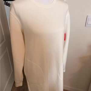 Spanx Cream Crewneck Air Essentials Sweatshirt dress